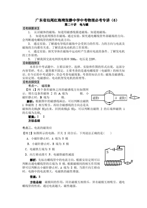 广东省汕尾红海湾张静中学中考物理必考专讲 (6)