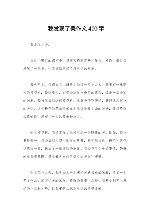 我发现了美作文400字