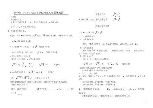 【精品】实数知识点、典型例题及练习题单元复习