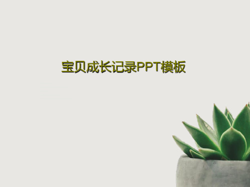 宝贝成长记录PPT模板共22页文档