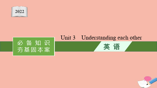 2022高考英语模块六Unit3Understandingeachother课件牛津译林版