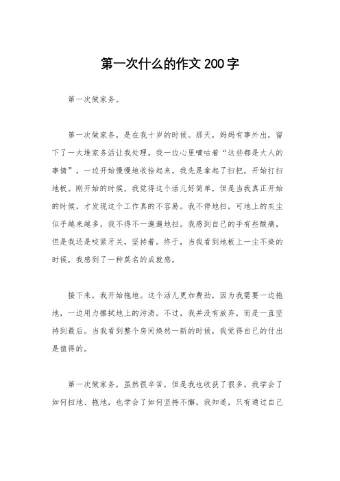 第一次什么的作文200字