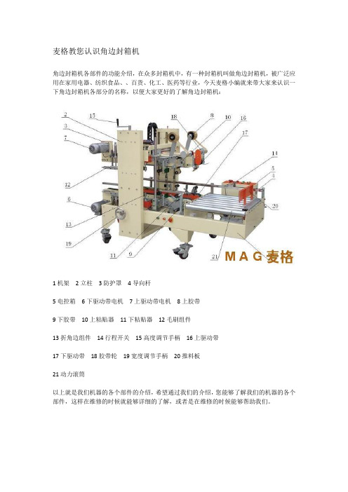 麦格教您认识角边封箱机