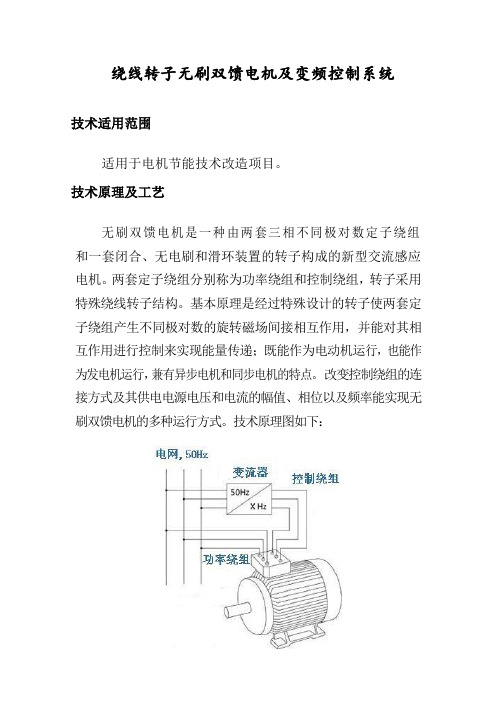 电机节能技术改造项目案例-绕线转子无刷双馈电机及变频控制系统2019年