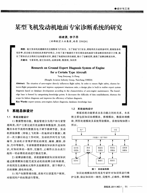 某型飞机发动机地面专家诊断系统的研究