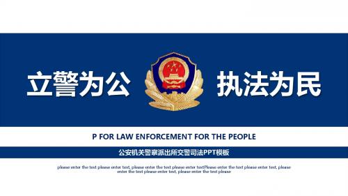 公安警务工作总结汇报PPT模板