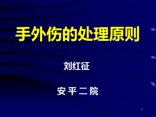 手外伤的处理原则PPT课件