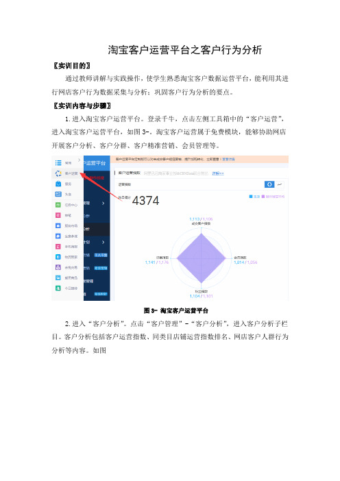 淘宝客户运营平台之客户行为分析