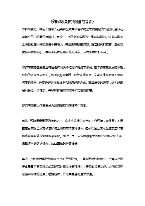 矽肺病变的原理与治疗