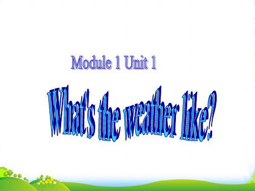 外研版二年级英语下册Module1Unit1What’stheweatherlike课件6