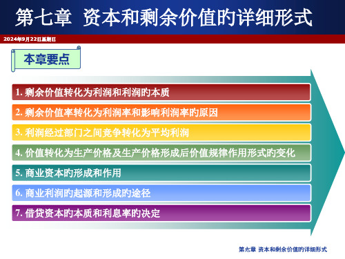 ch7资本和剩余价值的具体形式