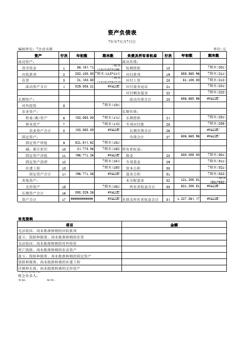 会农社-资产负债表