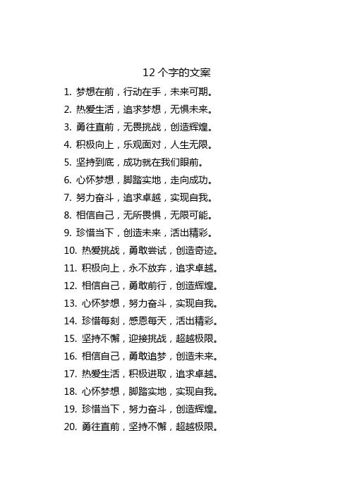 12个字的文案