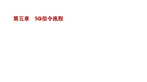 5G无线技术及部署5G信令流程