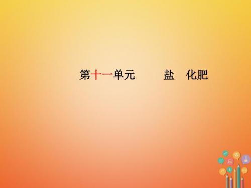 安徽省2018年中考化学复习第十一单元盐化肥课件