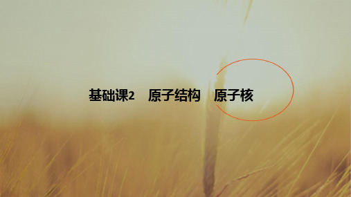 2019版高考物理创新大一轮基础课+能力课+实验课粤教版课件:第十二章 波粒二象性 原子结构和原子核