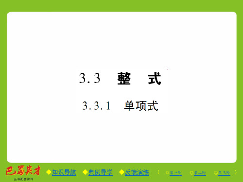 优秀课件3.3.1 单项式