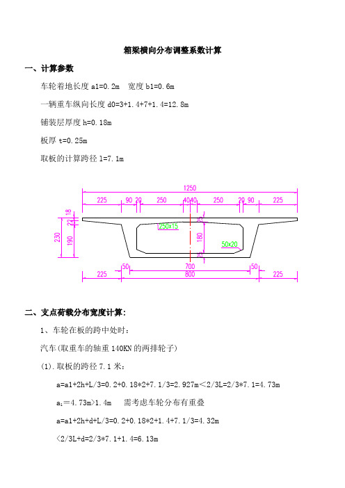 桥宽12.5米单箱单室框架分析横向分布系数计算(1)