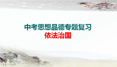 2018年人教版最新版本初中中考思品专题复习依法治国PPT课件