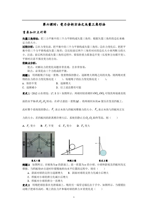 第六课时—受力分析方法之整体-矢量三角形法