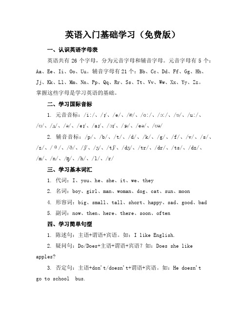 英语入门基础学习(免费版)