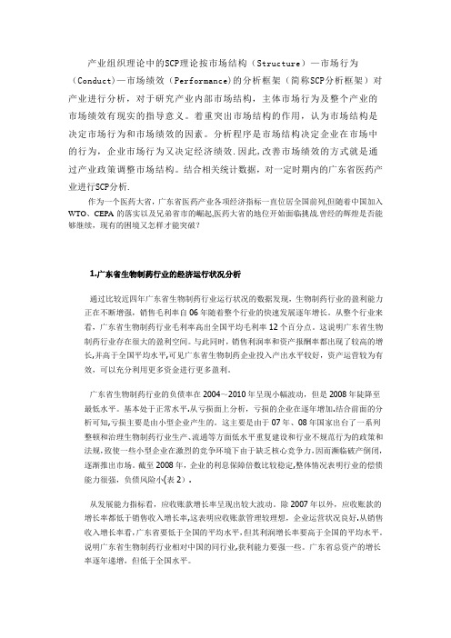 产业经济学SCP分析