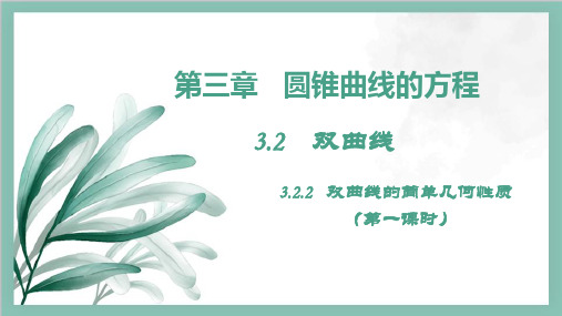 双曲线的简单性质(第课时)2024-2025学年高二数学同步课件(人教A版2019选择性必修第一册)