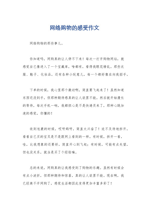 网络购物的感受作文