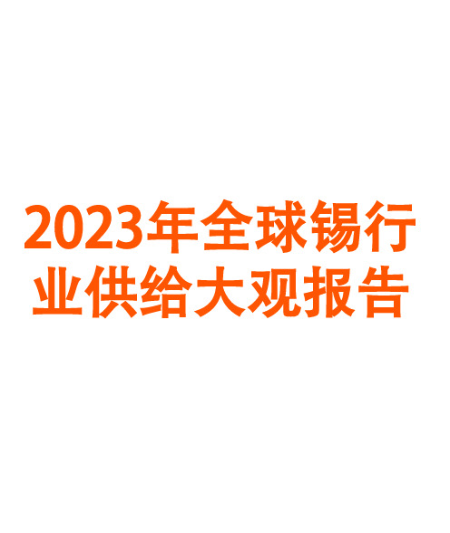 2023年全球锡行业供给大观报告