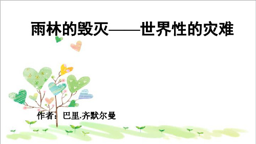 初中语文八年级上册《18雨林的毁灭--世界性灾难》 (4)