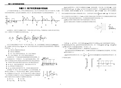 专题十三 粒子在交变电场中的运动