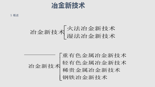 冶金新技术PPT课件