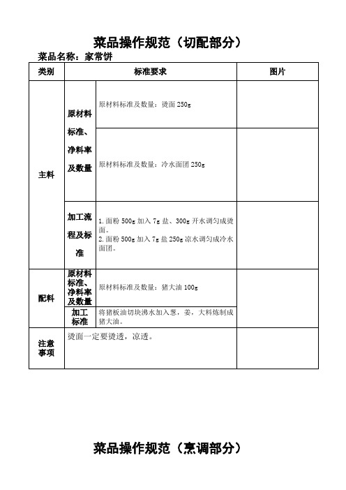 【食谱学习-操作规范】中式面点(3款)