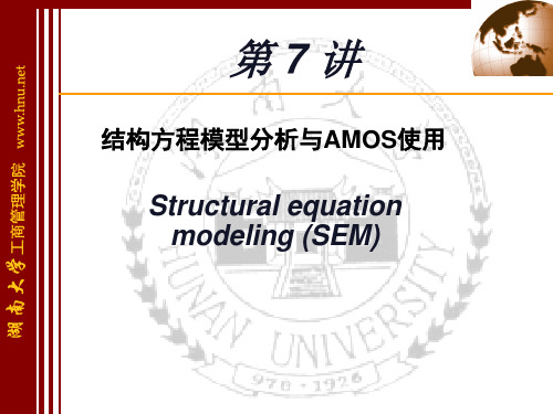 第七结构方程模型分析