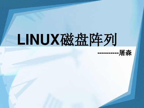 LINUX磁盘阵列PPT课件