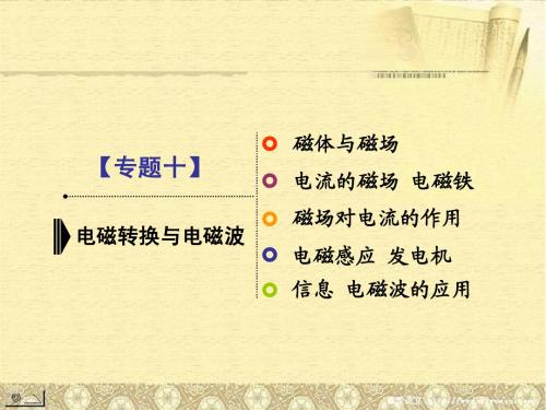 (中考必备)中考物理总复习 专题10 电磁转换与电磁波课件