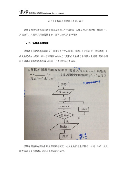 办公达人教你思维导图怎么画才高效