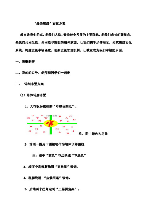 最美班级布置方案