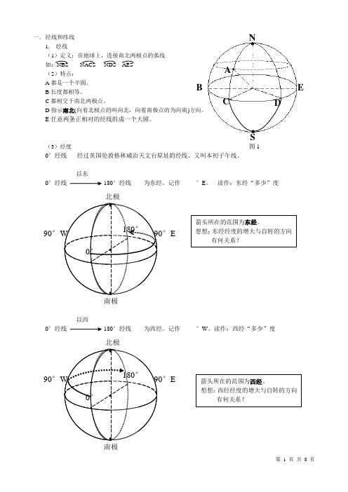 经线和纬线