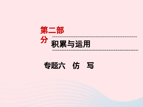 (遵义专版)2019中考语文第2部分积累与运用专题6仿写复习课件