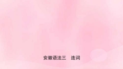 安徽省2019年中考英语总复习语法专项复习语法(3)