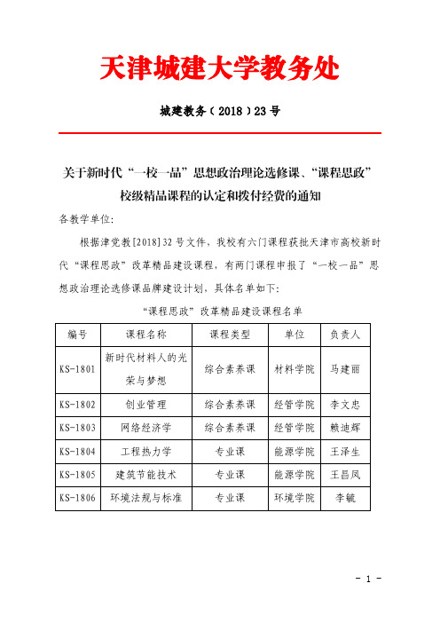 PDF文件-天津城建大学-教务处