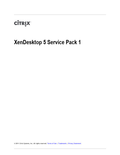 XenDesktop 5 Service Pack 1