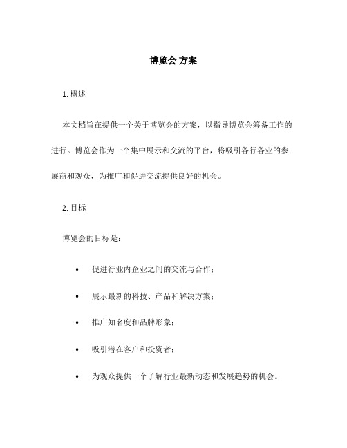 博览会 方案