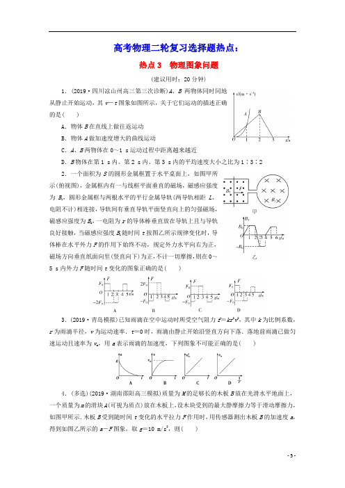 新课标2020高考物理二轮复习选择题热点3物理图象问题练习含解析