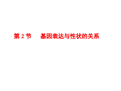 新人教版必修2基因表达与性状的关系(55张)课件