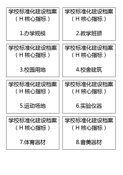 学校标准化建设档案-正面