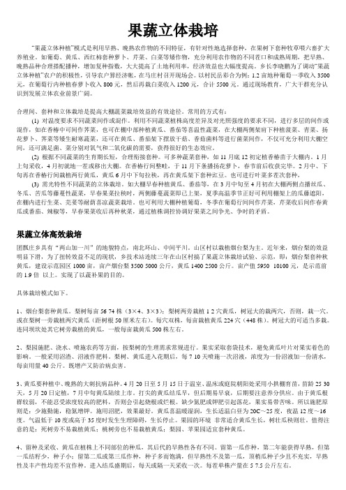 果蔬立体栽培