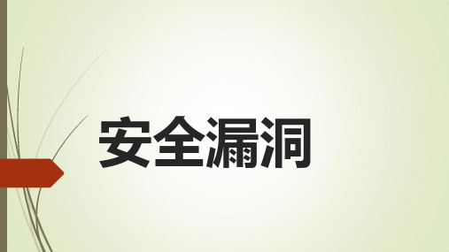 01-安全漏洞扫描总结