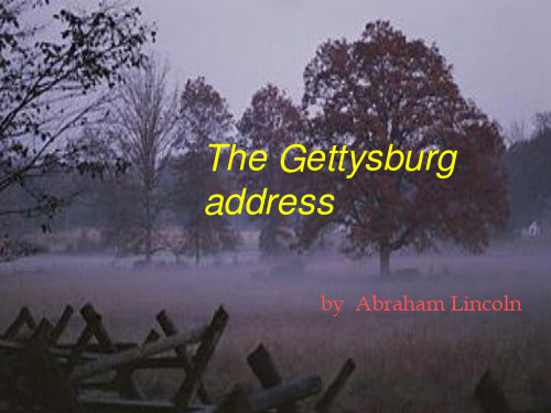 Gettysburg Address课件